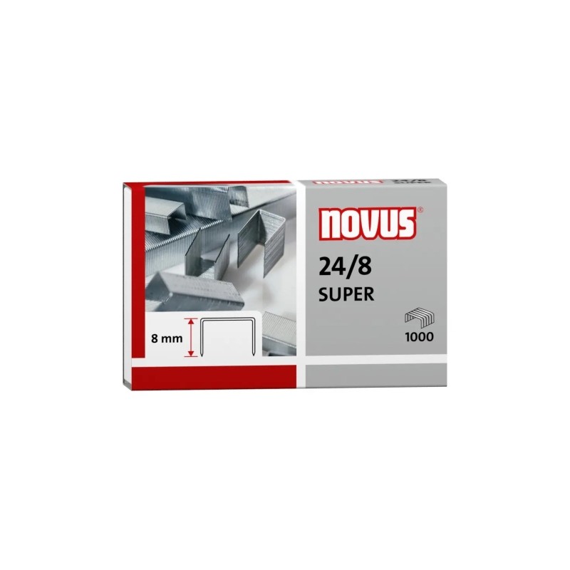 Novus 24/8 Super Scatola da 1000 Graffe Zincate 24/8