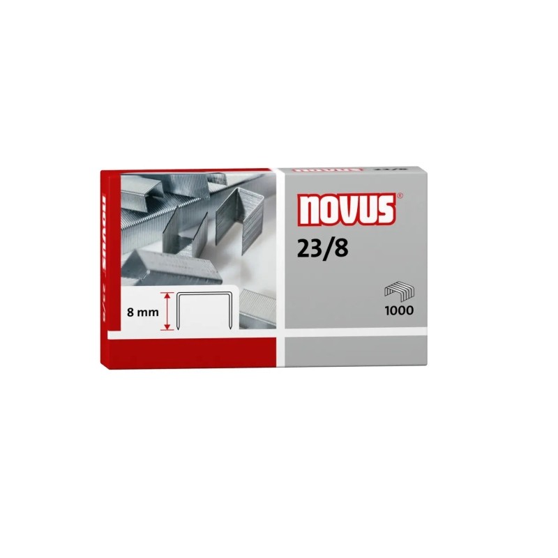 Novus 23/8 Super Scatola da 1000 Graffe Zincate 23/8 per Cucitrici Spesse