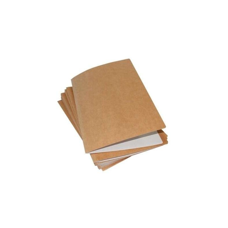 Mariola Confezione da 50 Sottocartelle Kraft - Bianco 240gr - Formato A4 - Fessura per chiusura - Colore Marrone/Bianco