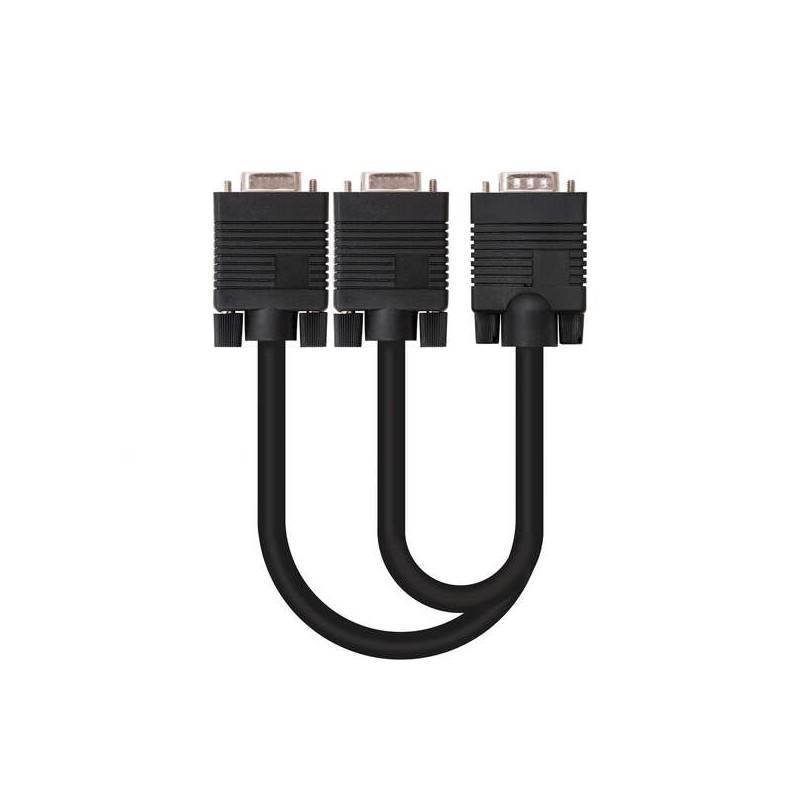 Cavo splitter Nanocable SVGA - HDB15/M-2xHDB15/H - 45 cm - Colore nero