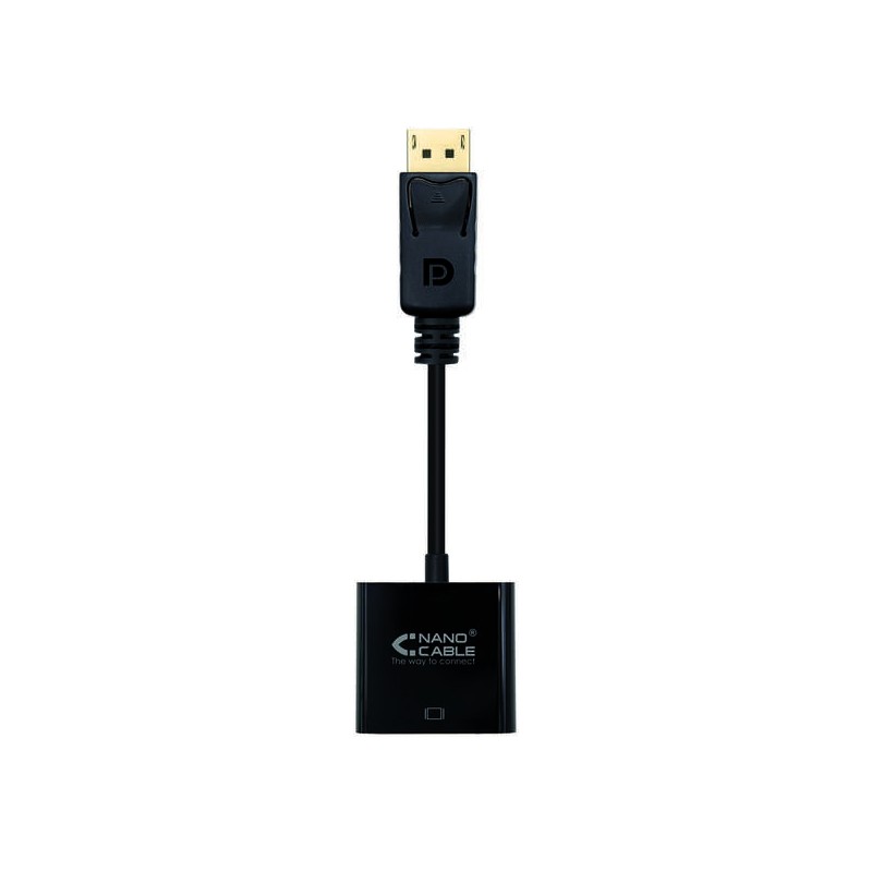 Nanocable  convertitore Displayport a SVGA - Displayport /M-SVGA/H - 15 cm - Nero