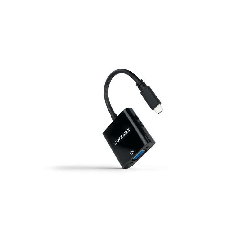 Convertitore Nanocable  da USB-C a VGA - 10 cm - Nero