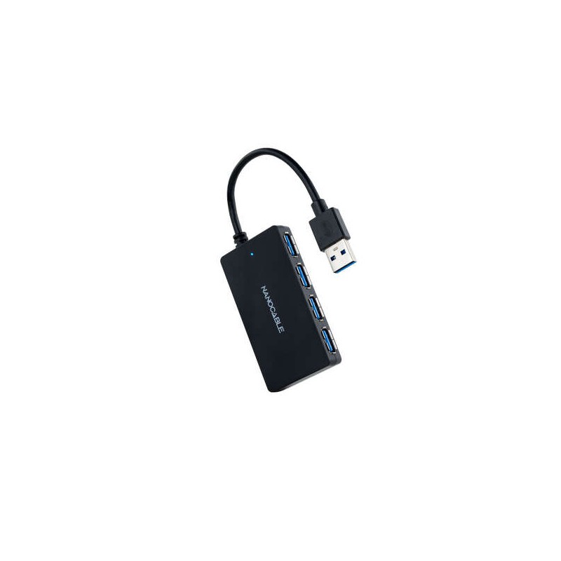 Hub USB-A 3.0 Nanocable  con 4 cavi USB-A 3.0 - 0.15 m