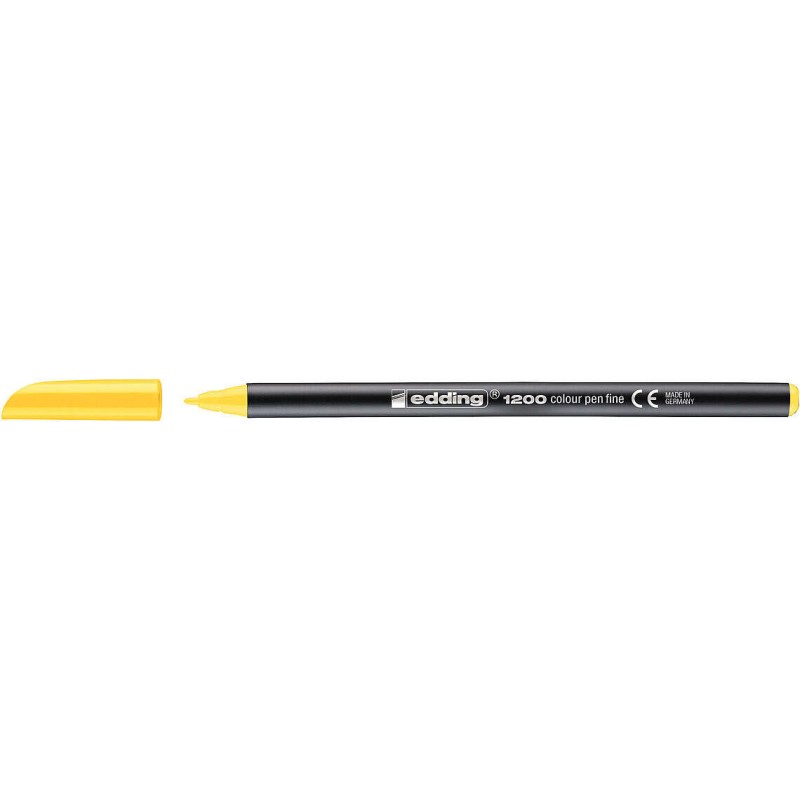 Pennarello Edding 1200 - Punta rotonda - Tratto 1 mm - Inchiostro a base acqua - Colore giallo