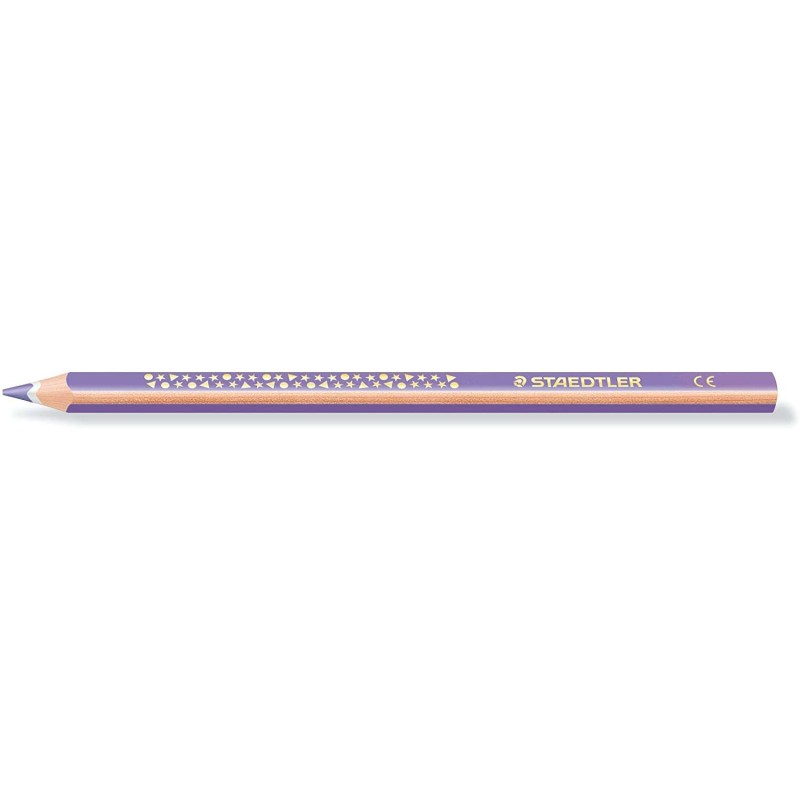 Matita colorata triangolare Staedtler Jumbo Noris 128 - Mina da 4 mm - Resistenza alla rottura - Design ergonomico - Colore viol