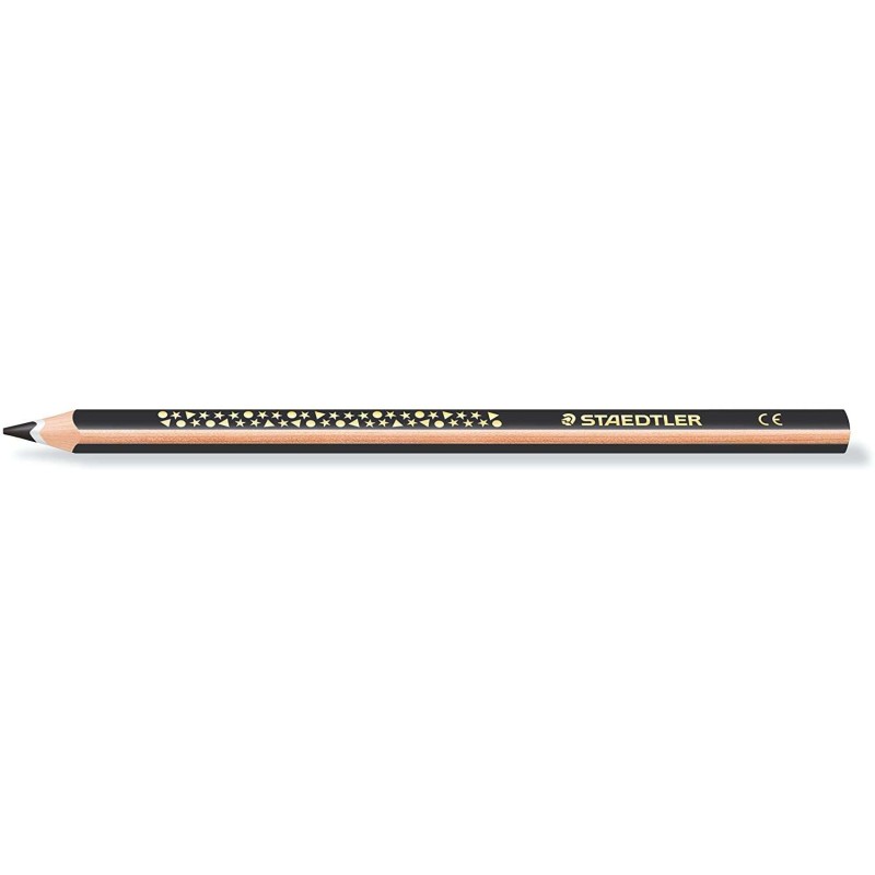 Matita colorata triangolare Staedtler Jumbo Noris 128 - Mina da 4 mm - Resistenza alla rottura - Design ergonomico - Colore nero