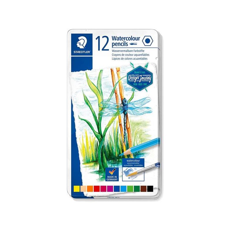 Staedtler 146 10C Confezione da 12 matite colorate acquerello - Resistenti alla rottura - Colori assortiti