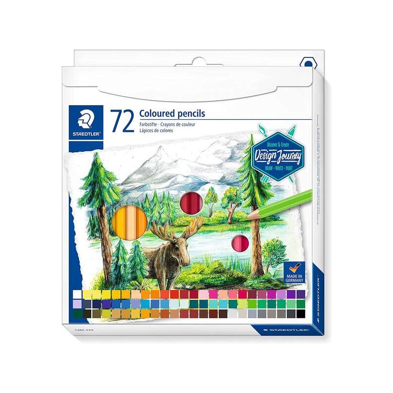 Staedtler 146C Confezione da 72 matite colorate - Mina morbida - Colori assortiti