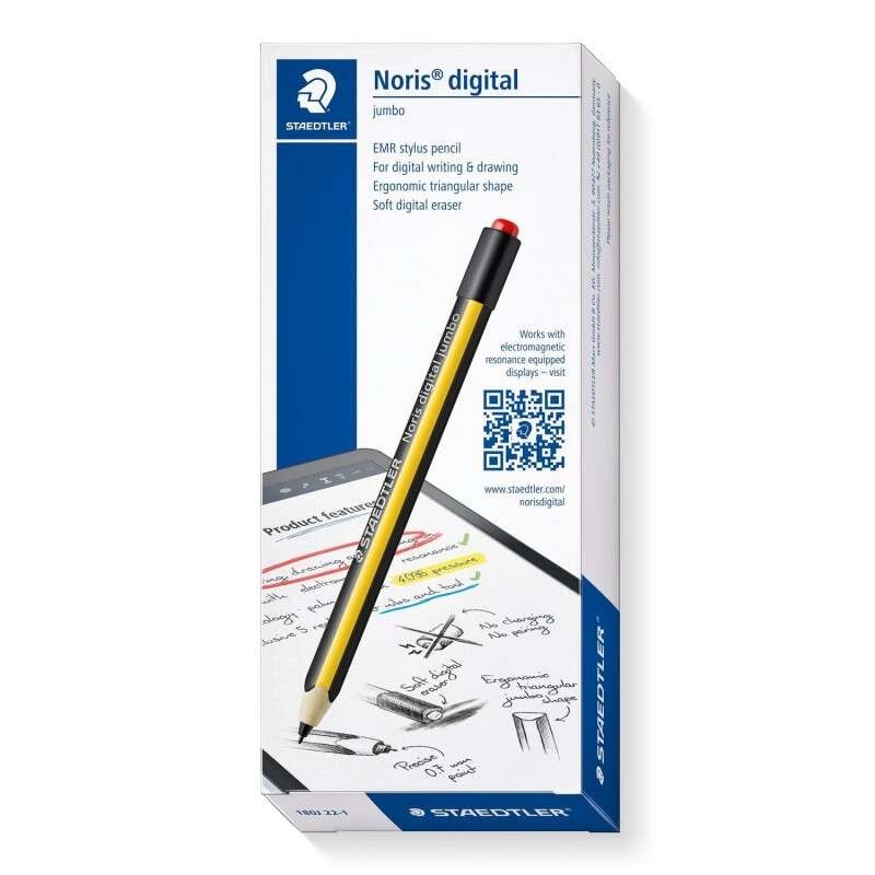 Confezione penna digitale Staedtler Noris Digital Jumbo + 5 punte di ricambio - Superficie antiscivolo - Non è necessaria alcuna