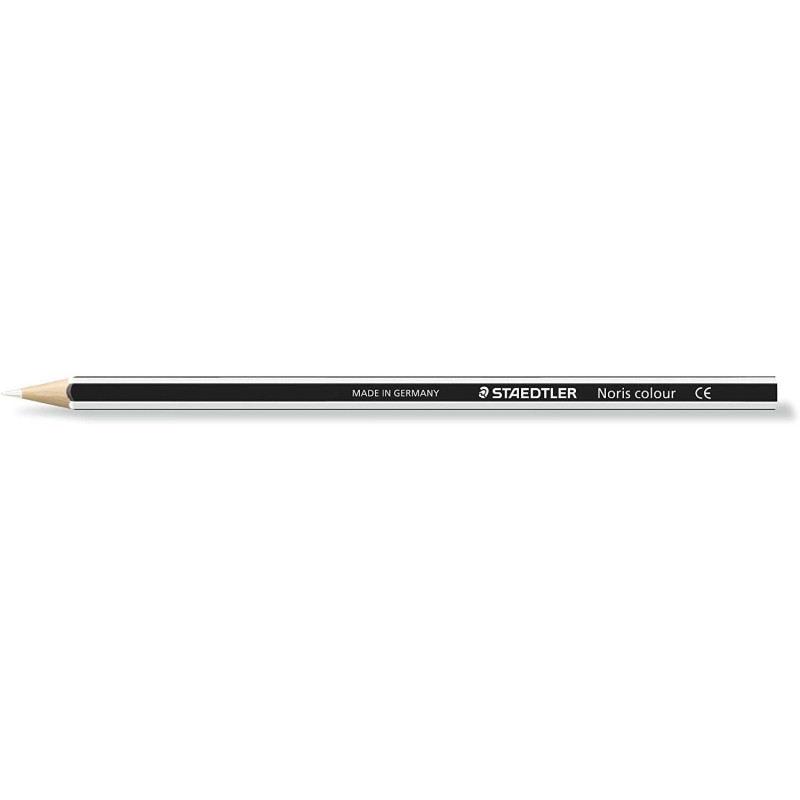 Matita colorata esagonale Staedtler Noris Color 185 - Resistenza alla rottura - Materiale Wopex - Colore bianco