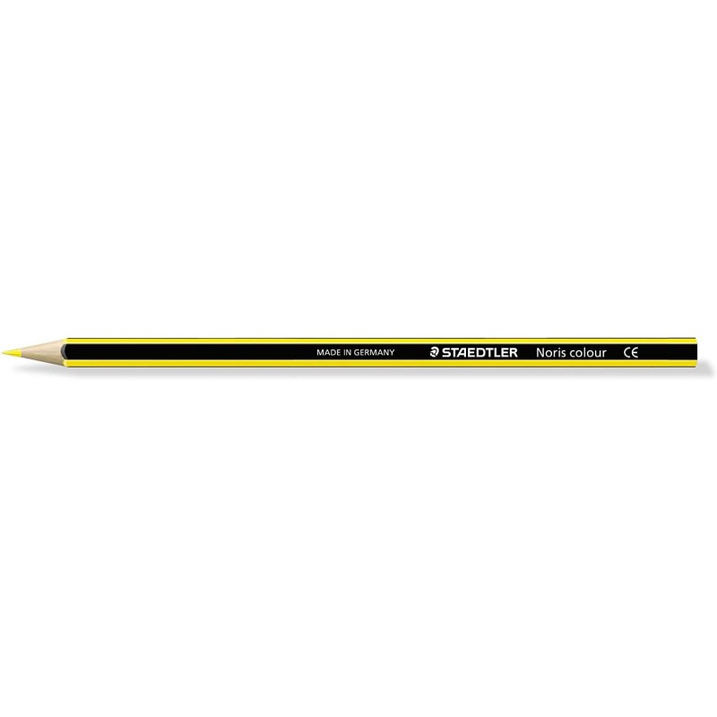 Matita colorata esagonale Staedtler Noris Color 185 - Resistenza alla rottura - Materiale Wopex - Colore giallo chiaro