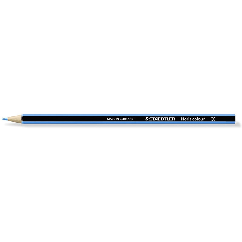 Matita colorata esagonale Staedtler Noris Color 185 - Resistenza alla rottura - Materiale Wopex - Colore azzurro