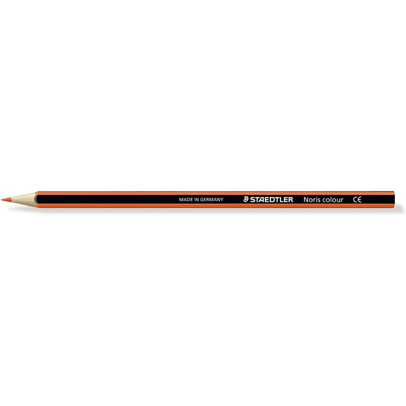 Matita colorata esagonale Staedtler Noris Color 185 - Resistenza alla rottura - Materiale Wopex - Colore arancione