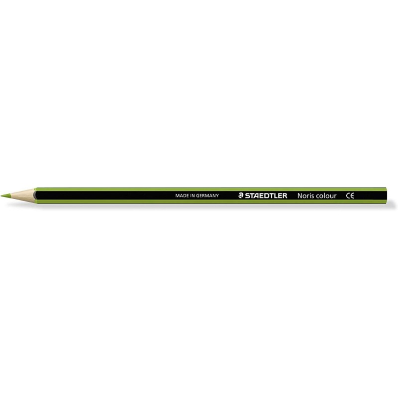 Matita colorata esagonale Staedtler Noris Color 185 - Resistenza alla rottura - Materiale Wopex - Colore verde chiaro