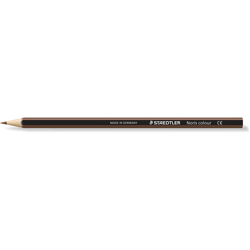 Staedtler Noris Color 185 Matita colorata esagonale - Resistenza alla rottura - Materiale Wopex - Colore Terra di Siena bruciata