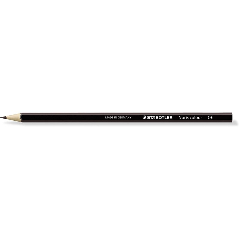 Matita colorata esagonale Staedtler Noris Color 185 - Resistenza alla rottura - Materiale Wopex - Colore marrone