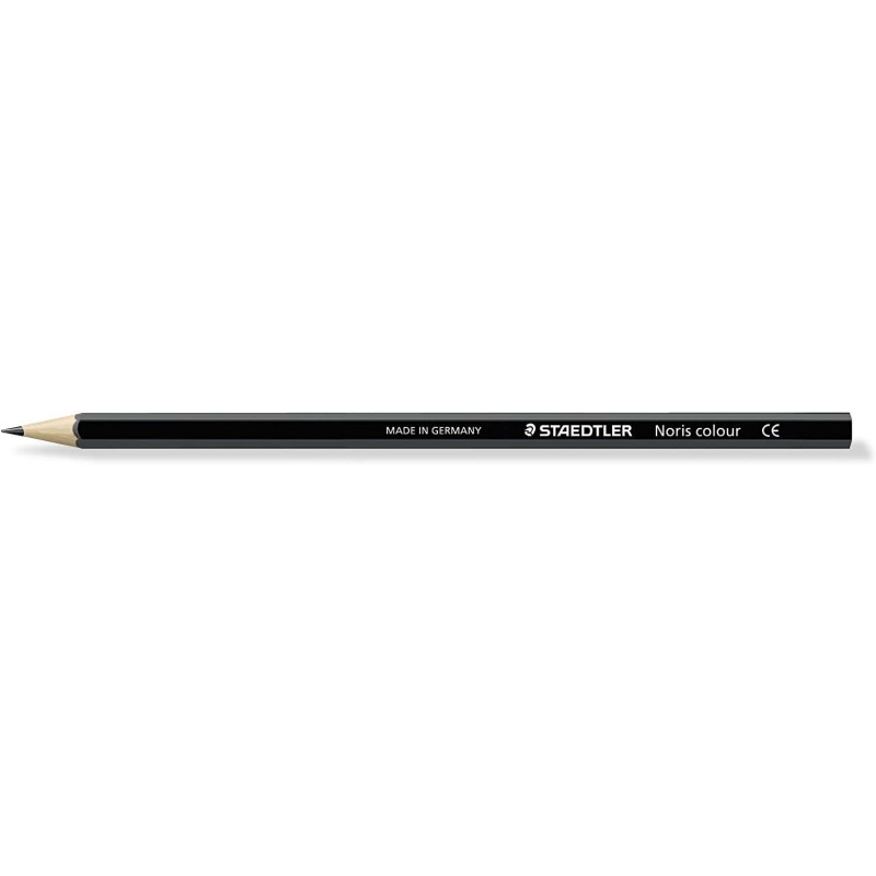 Matita colorata esagonale Staedtler Noris Color 185 - Resistenza alla rottura - Materiale Wopex - Colore nero