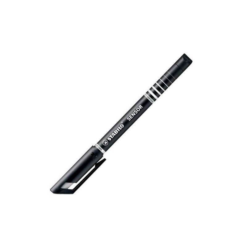Pennarello con punta fine ammortizzata Stabilo Sensor - Corsa 0.3 mm - Colore nero