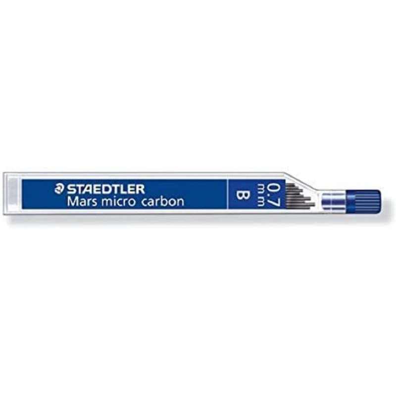 Tubo Staedtler Mars Micro Carbon 250 da 12 mine in grafite - Durezza B - Corsa 0.7 mm - Alta resistenza