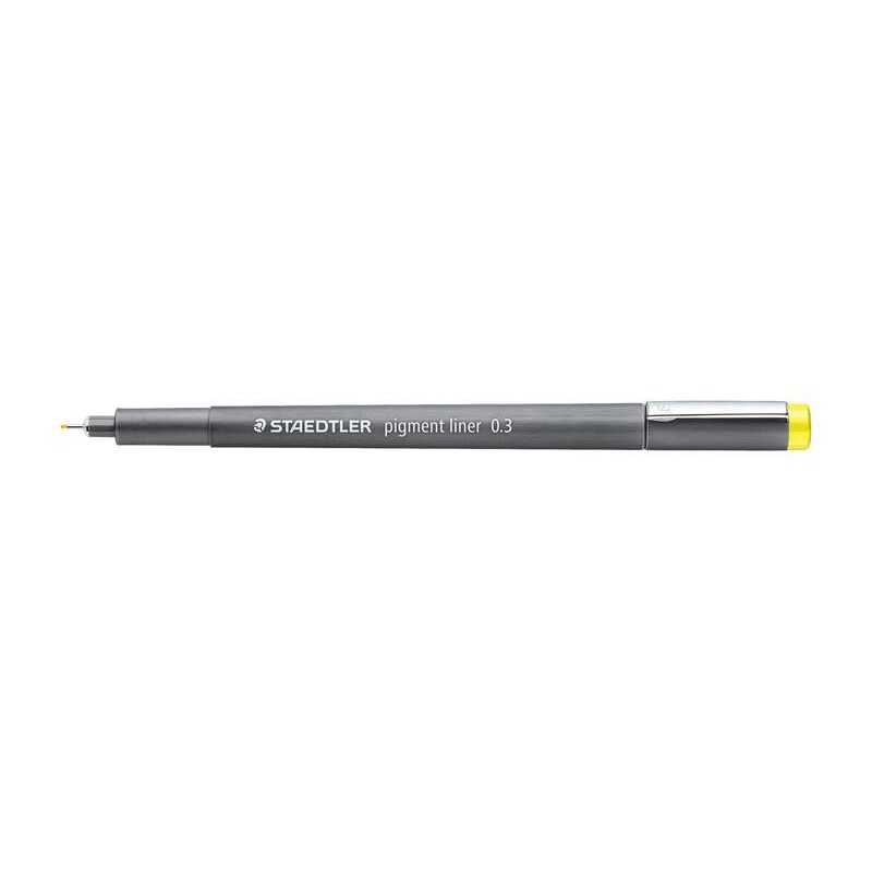 Staedtler Pigment Liner 308 Pennarello calibrato - Tratto 0.3 mm - Asciugatura rapida - Colore giallo