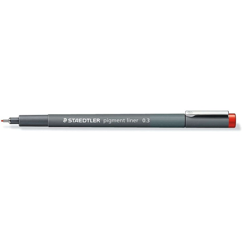 Staedtler Pigment Liner 308 Pennarello calibrato - Tratto 0.3 mm - Asciugatura rapida - Colore rosso