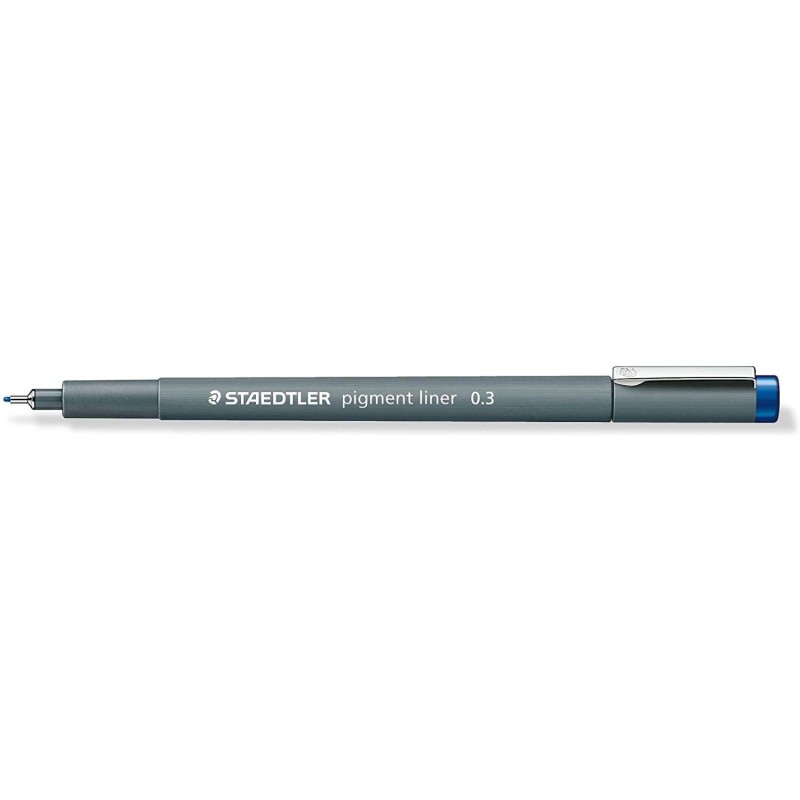 Staedtler Pigment Liner 308 Pennarello calibrato - Tratto 0.3 mm - Asciugatura rapida - Colore blu