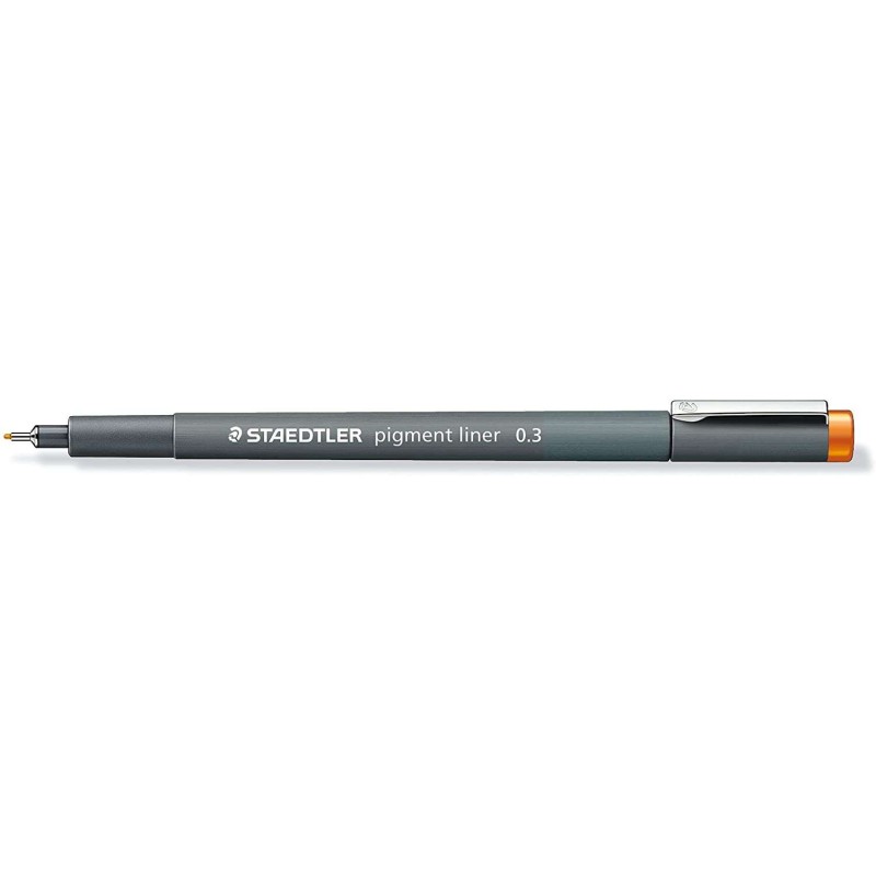 Staedtler Pigment Liner 308 Pennarello calibrato - Tratto 0.3 mm - Asciugatura rapida - Colore arancione