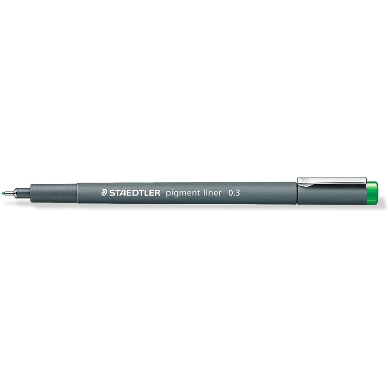 Staedtler Pigment Liner 308 Pennarello calibrato - Tratto 0.3 mm - Asciugatura rapida - Colore verde