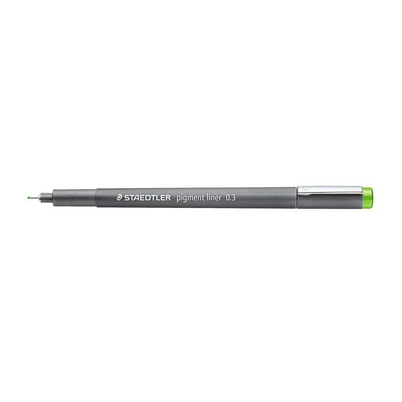 Staedtler Pigment Liner 308 Pennarello calibrato - Tratto 0.3 mm - Asciugatura rapida - Colore verde chiaro