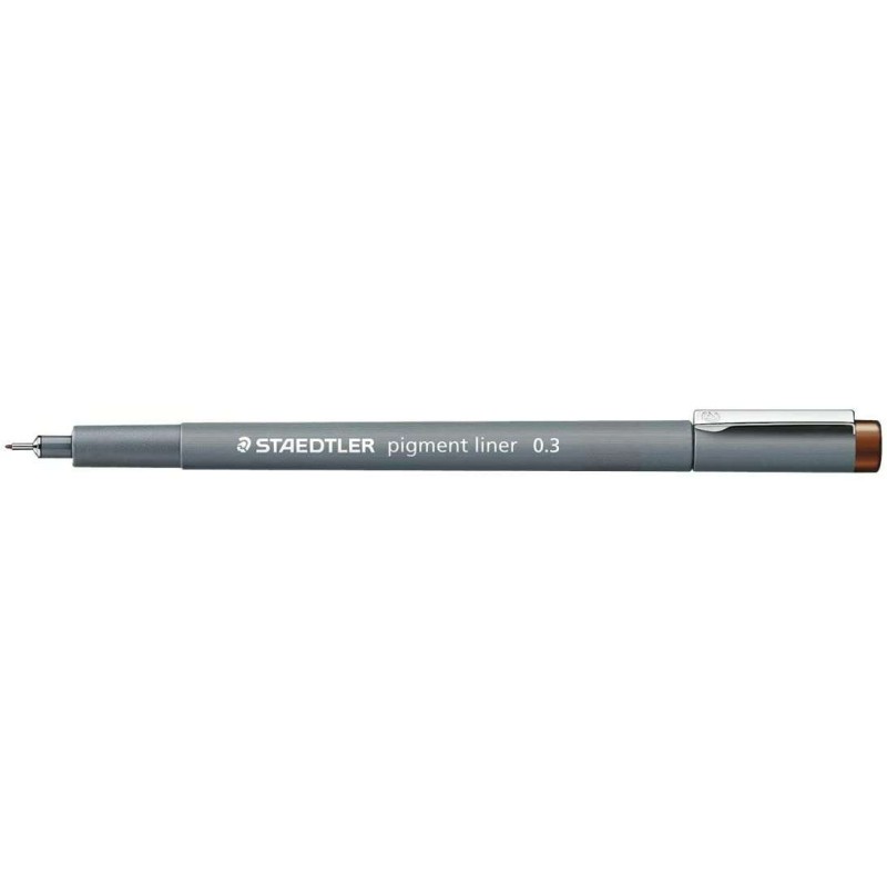 Staedtler Pigment Liner 308 Pennarello calibrato - Tratto 0.3 mm - Asciugatura rapida - Colore marrone