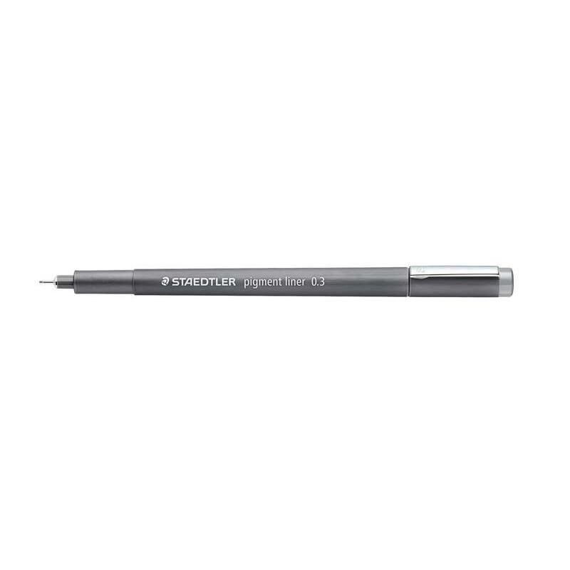 Staedtler Pigment Liner 308 Pennarello calibrato - Tratto 0.3 mm - Asciugatura rapida - Colore grigio
