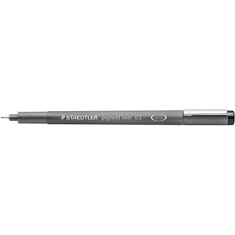 Staedtler Pigment Liner 308 Pennarello calibrato - Tratto 0.3 mm - Asciugatura rapida - Colore nero