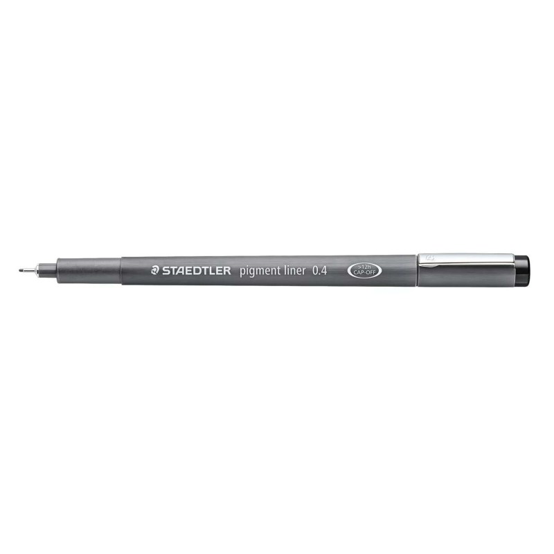 Staedtler Pigment Liner 308 Pennarello calibrato - Tratto 0.4 mm - Asciugatura rapida - Colore nero