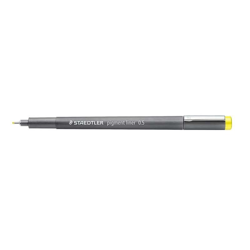 Staedtler Pigment Liner 308 Pennarello calibrato - Tratto 0.5 mm - Asciugatura rapida - Colore giallo
