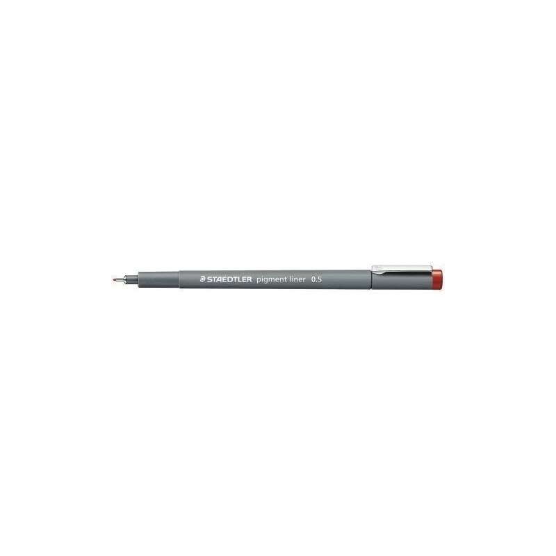 Staedtler Pigment Liner 308 Pennarello calibrato - Tratto 0.5 mm - Asciugatura rapida - Colore rosso