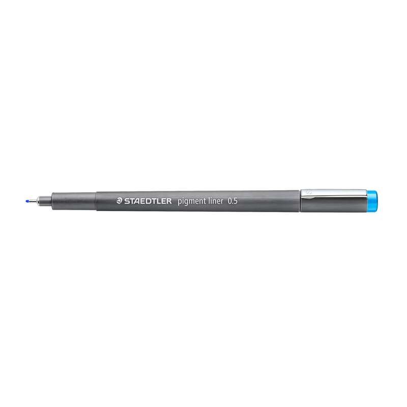 Staedtler Pigment Liner 308 Pennarello calibrato - Tratto 0.5 mm - Asciugatura rapida - Colore azzurro