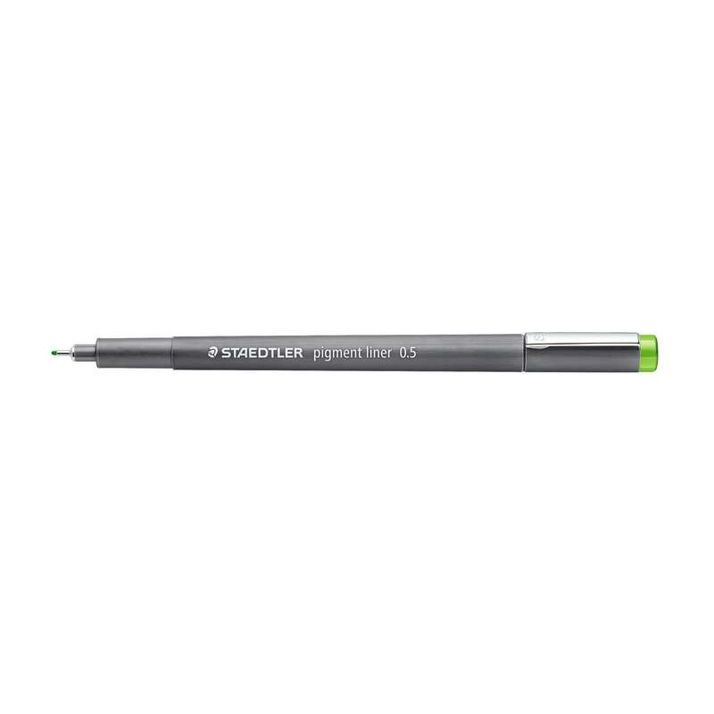 Staedtler Pigment Liner 308 Pennarello calibrato - Tratto 0.5 mm - Asciugatura rapida - Colore verde chiaro
