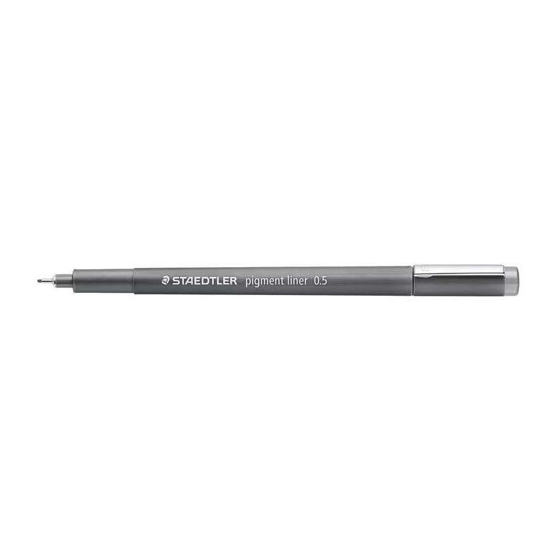 Staedtler Pigment Liner 308 Pennarello calibrato - Tratto 0.5 mm - Asciugatura rapida - Colore grigio