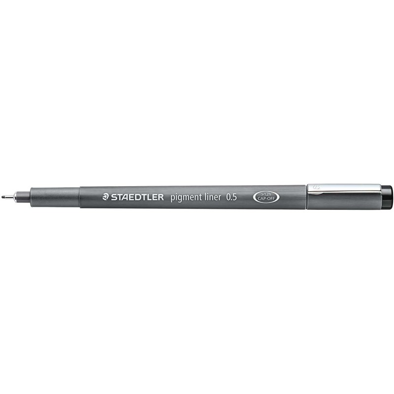 Staedtler Pigment Liner 308 Pennarello calibrato - Tratto 0.5 mm - Asciugatura rapida - Colore nero