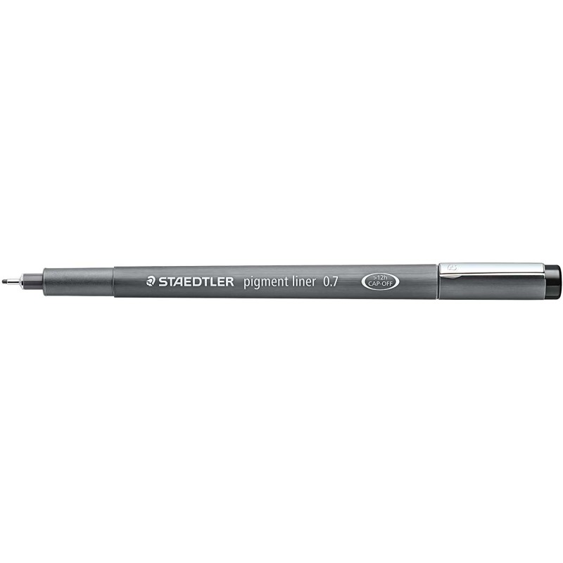 Staedtler Pigment Liner 308 Pennarello calibrato - Tratto 0.7 mm - Asciugatura rapida - Colore nero