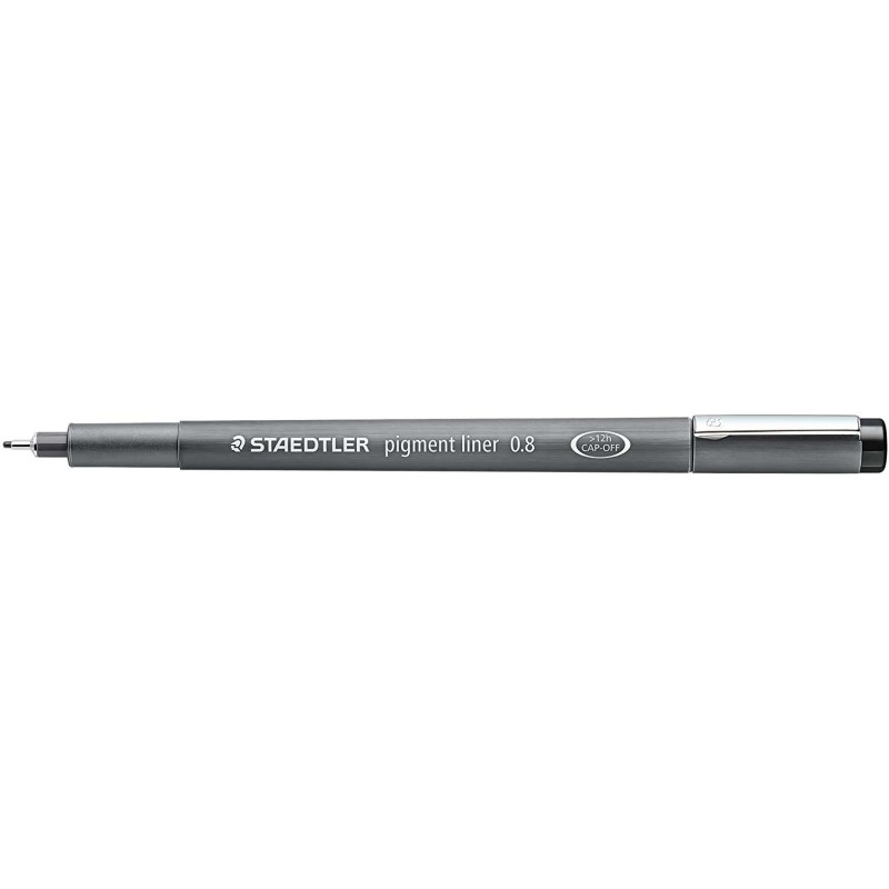 Staedtler Pigment Liner 308 Pennarello calibrato - Tratto 0.8 mm - Asciugatura rapida - Colore nero