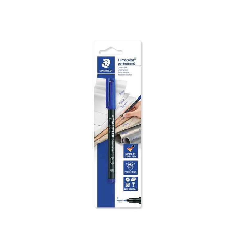 Pennarello indelebile Staedtler Lumocolor 318 - Tratto circa 0.6 mm - Asciugatura rapida - Colore blu