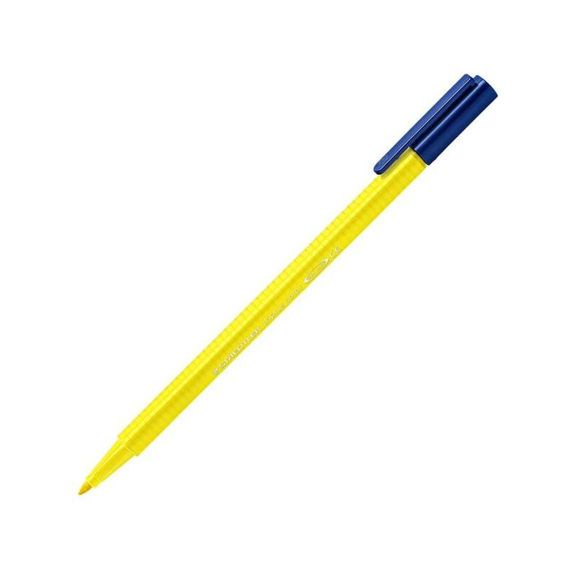 Staedtler Triplus Color 323 Pennarello Punta Fine - Tratto 1 mm Circa - Inchiostro a Base Acqua - Colore Giallo Chiaro