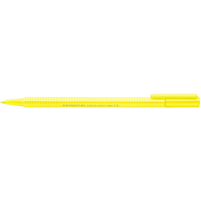 Staedtler Triplus Color 323 Pennarello Punta Fine - Tratto 1 mm Circa - Inchiostro a Base Acqua - Colore Giallo Neon