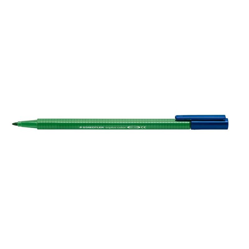 Staedtler Triplus Color 323 Pennarello Punta Fine - Tratto 1 mm Circa - Inchiostro a Base Acqua - Colore Verde Intenso