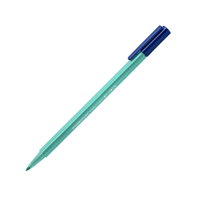 Staedtler Triplus Color 323 Pennarello Punta Fine - Tratto Circa 1 mm - Inchiostro a Base Acqua - Colore Verde Smeraldo