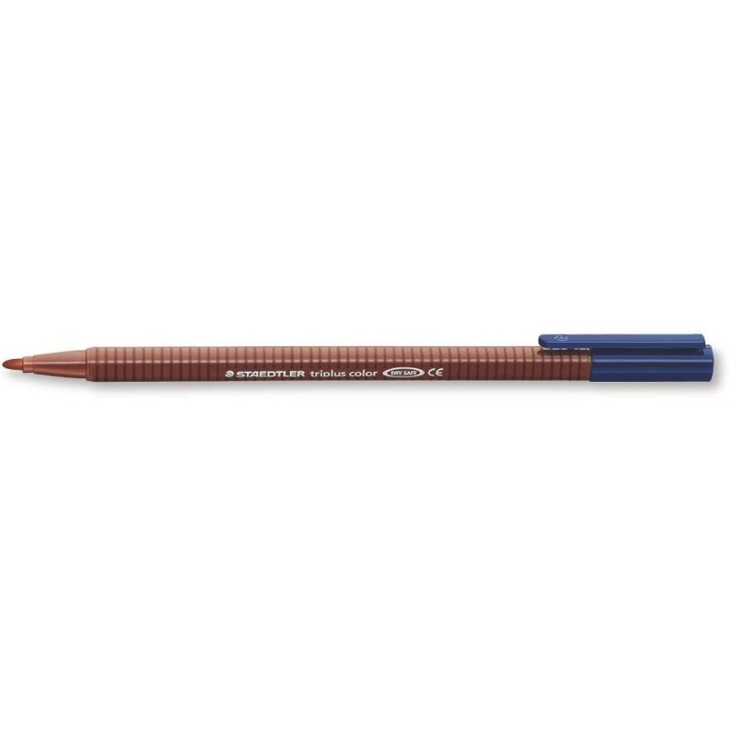 Staedtler Triplus Color 323 Pennarello Punta Fine - Tratto Circa 1 mm - Inchiostro a Base Acqua - Colore Marrone Van Dyck