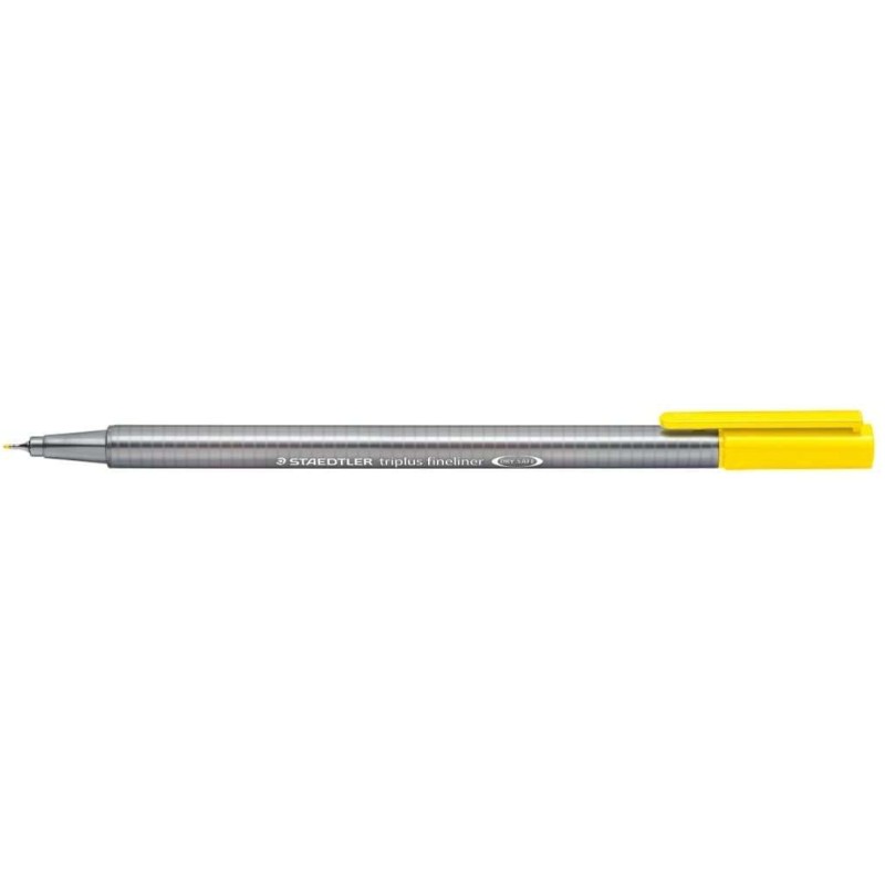 Staedtler Triplus Fineliner 334 Pennarello punta fine - Tratto da 0.3 mm - Inchiostro a base acqua - Colore giallo