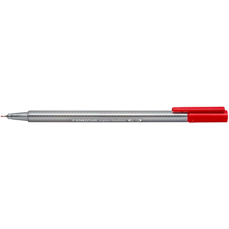 Staedtler Triplus Fineliner 334 Pennarello punta fine - Tratto da 0.3 mm - Inchiostro a base acqua - Colore rosso