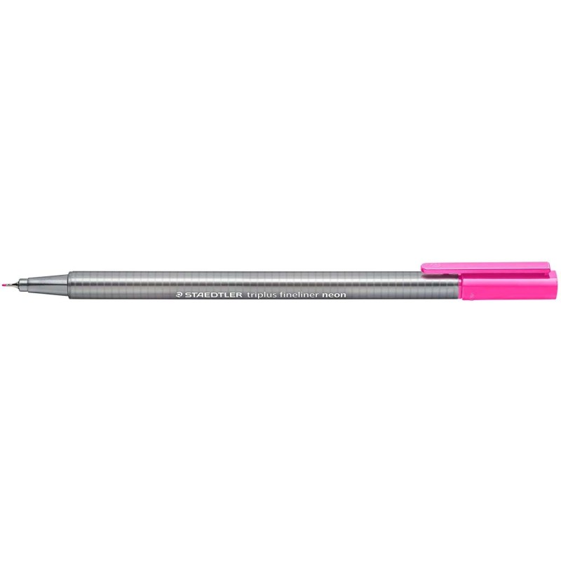 Staedtler Triplus Fineliner 334 Pennarello Punta Fine - Linea da 0.3 mm - Inchiostro a base acqua - Colore rosa neon